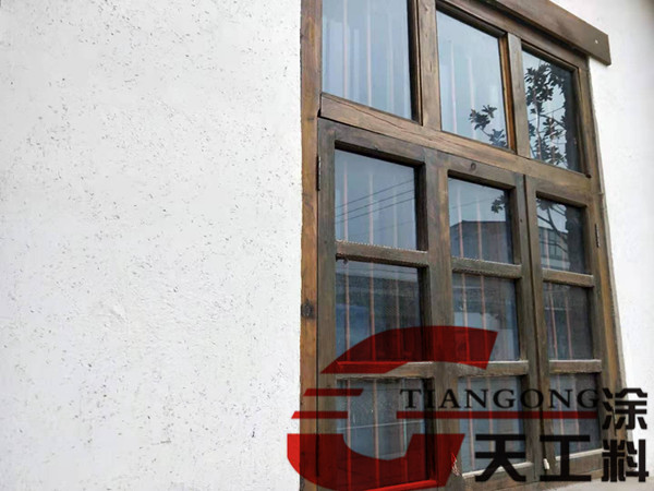 白色稻草泥外墙效果图